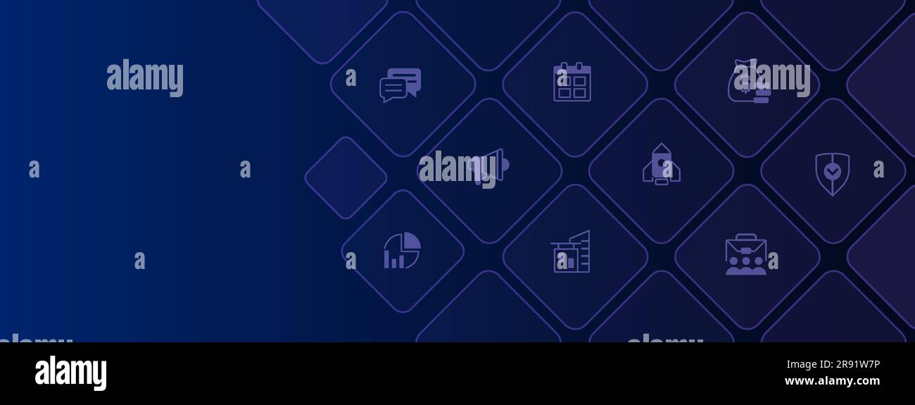 Business plan concept design template with white glyph icons Stock ...