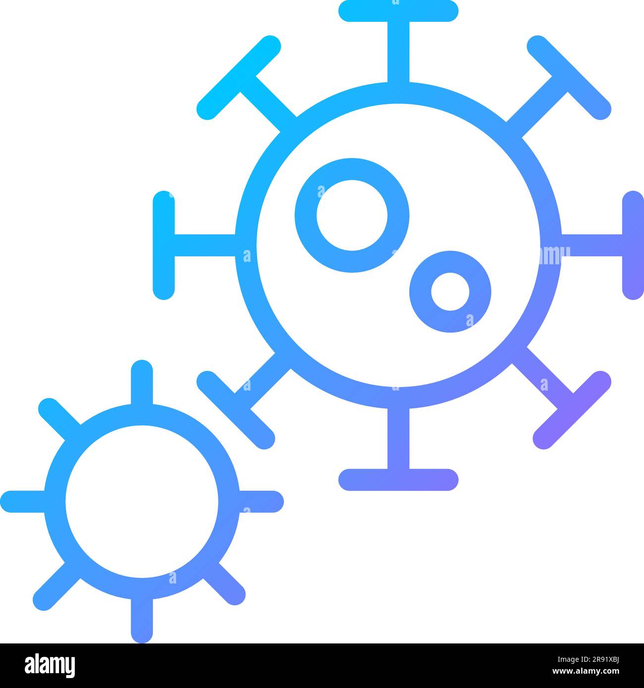 Coronavirus pixel perfect gradient linear vector icon Stock Vector
