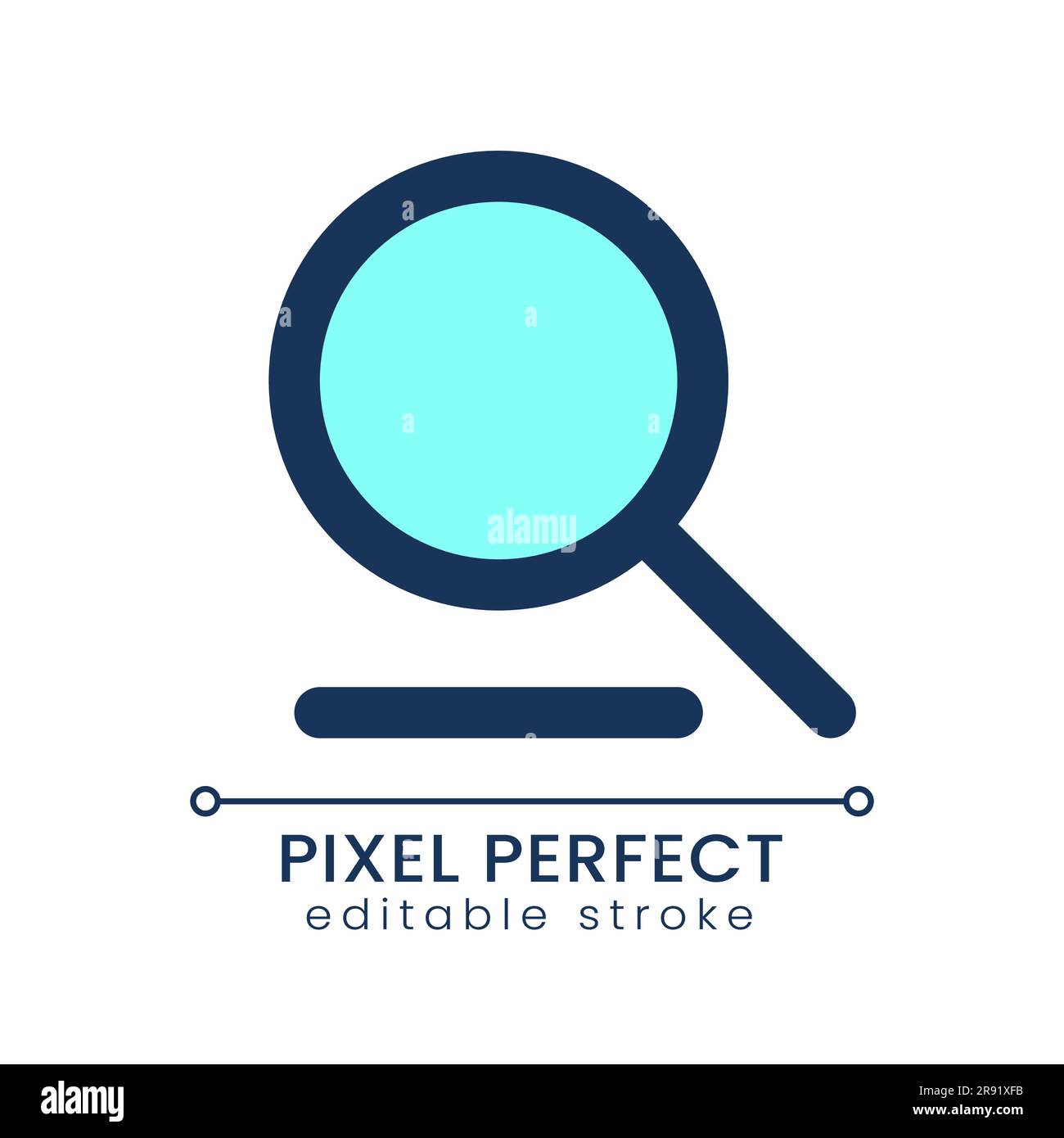 Searching tool pixel perfect RGB color ui icon Stock Vector Image & Art ...