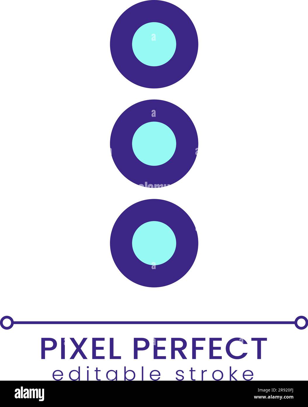Ellipsis menu pixel perfect RGB color ui icon Stock Vector Image & Art ...