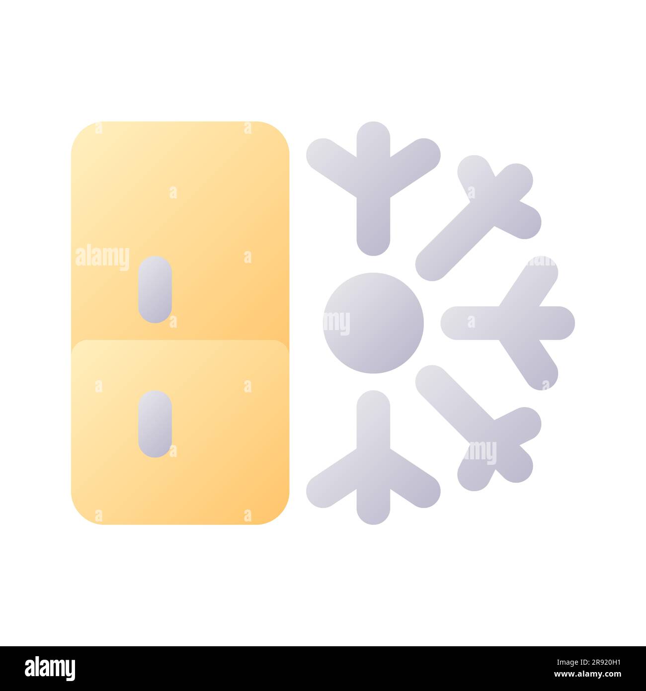 Refrigerator pixel perfect flat gradient two-color ui icon Stock Vector ...