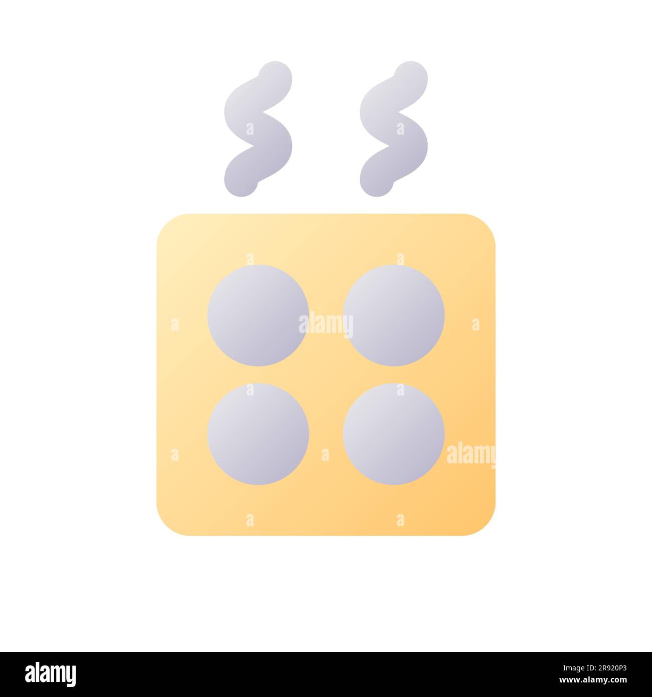 Kitchen stove pixel perfect flat gradient two-color ui icon Stock Vector