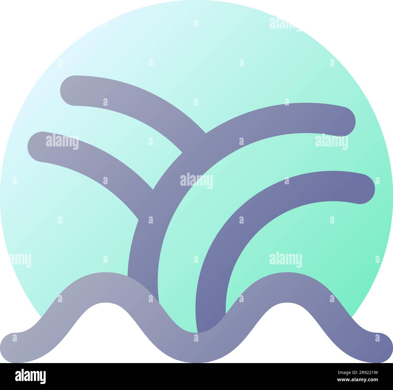 Beach volleyball pixel perfect flat gradient color ui icon Stock Vector