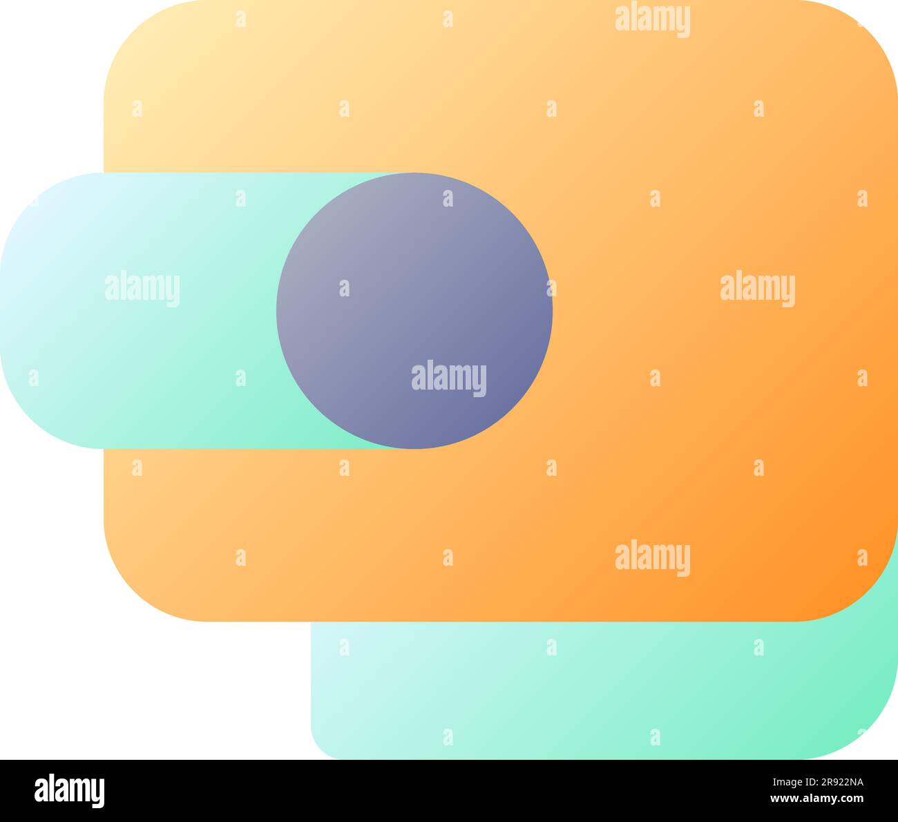 Wallet pixel perfect flat gradient color ui icon Stock Vector