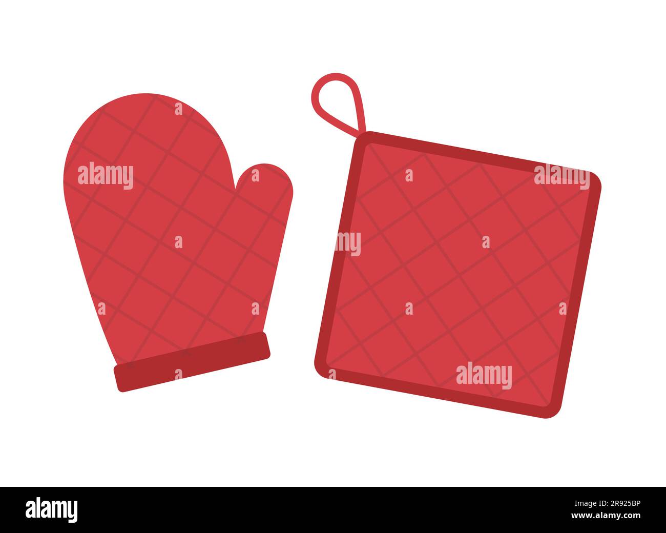 Kitchen glove and grip sticker concept Stock Vector