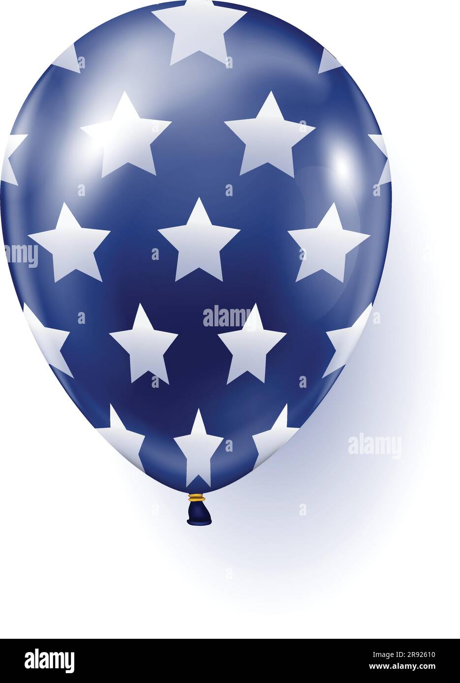 Blue hot air balloons with white stars. Stock Vector