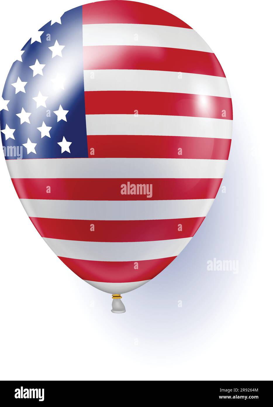 Balloon with USA flag Independence Day 4th of July. Stock Vector