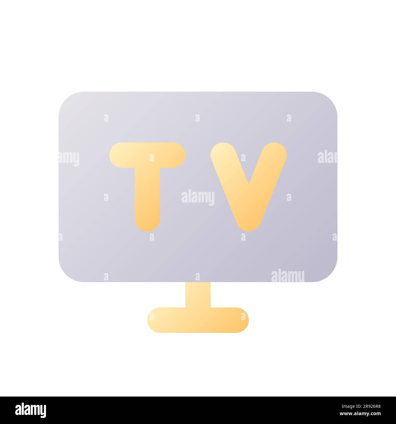 Television pixel perfect flat gradient two-color ui icon Stock Vector