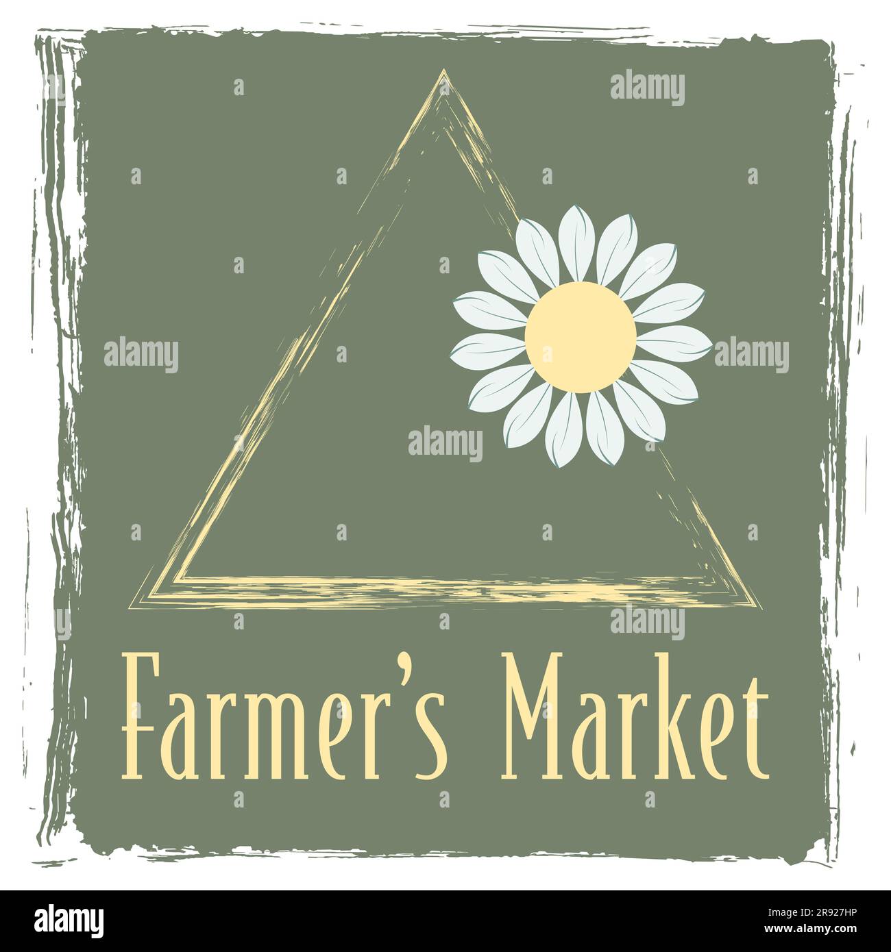 Farmer's marker products sticker, label, badge and logo. Ecology icon. Template for organic and eco friendly products.  Vector illustration. Isolated Stock Vector