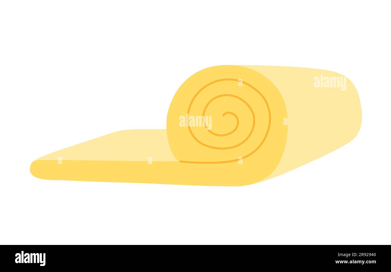 Household yellow mat sticker concept Stock Vector