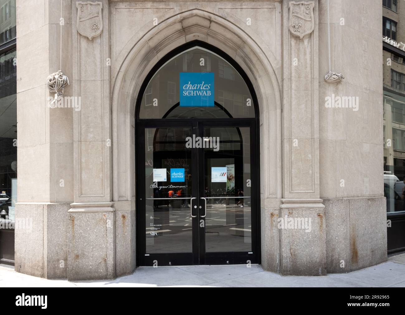 Charles Schwab banking location in the Chelsea section of Manhattan