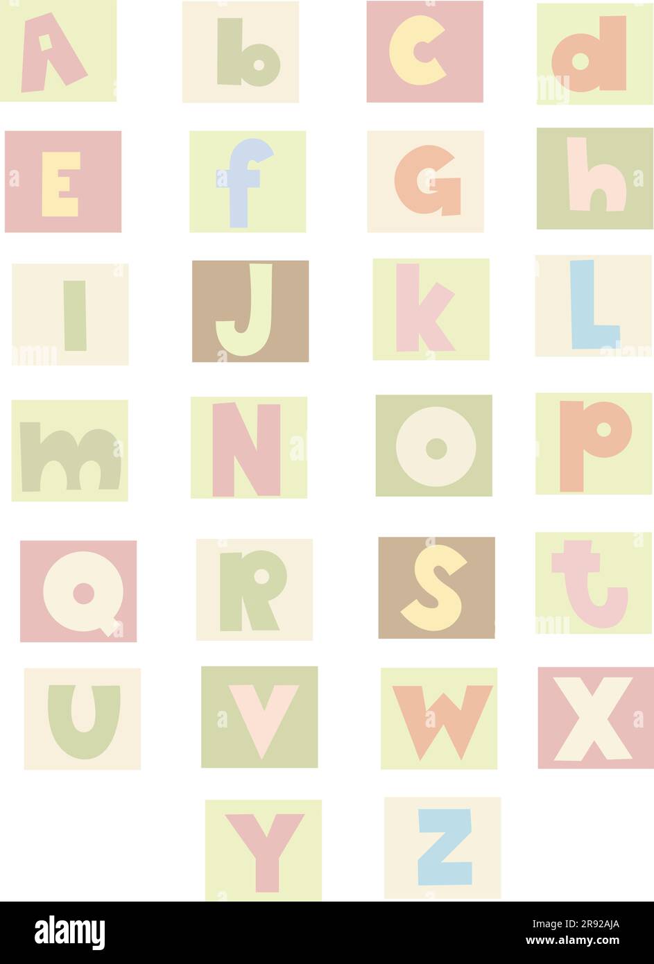 English alphabet for kids to help learning and education in