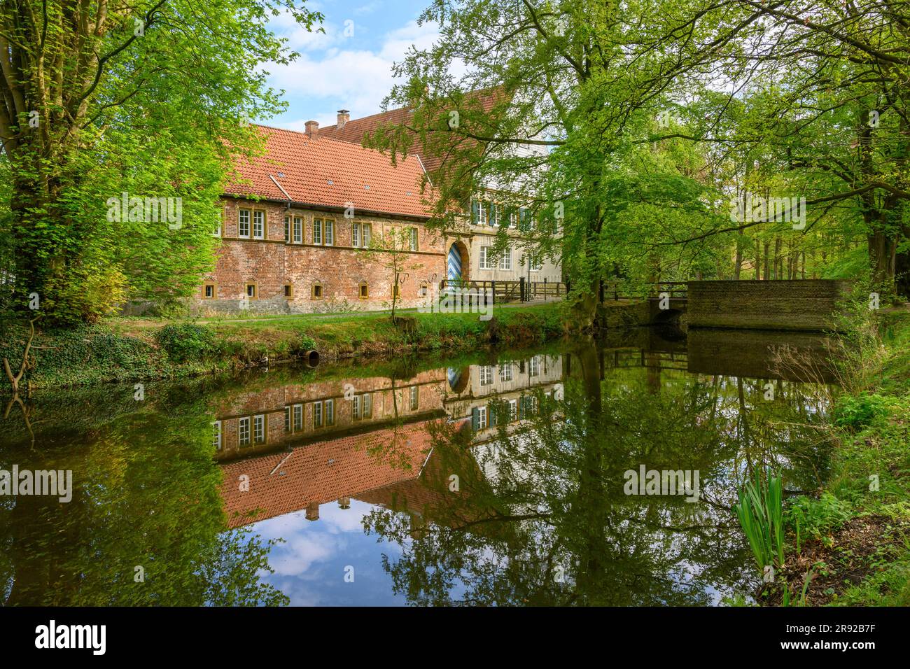 Benedictine Abbey St. Scholastika Monastery Castle Dinklage, Germany, Lower Saxony, Dinklage Stock Photo