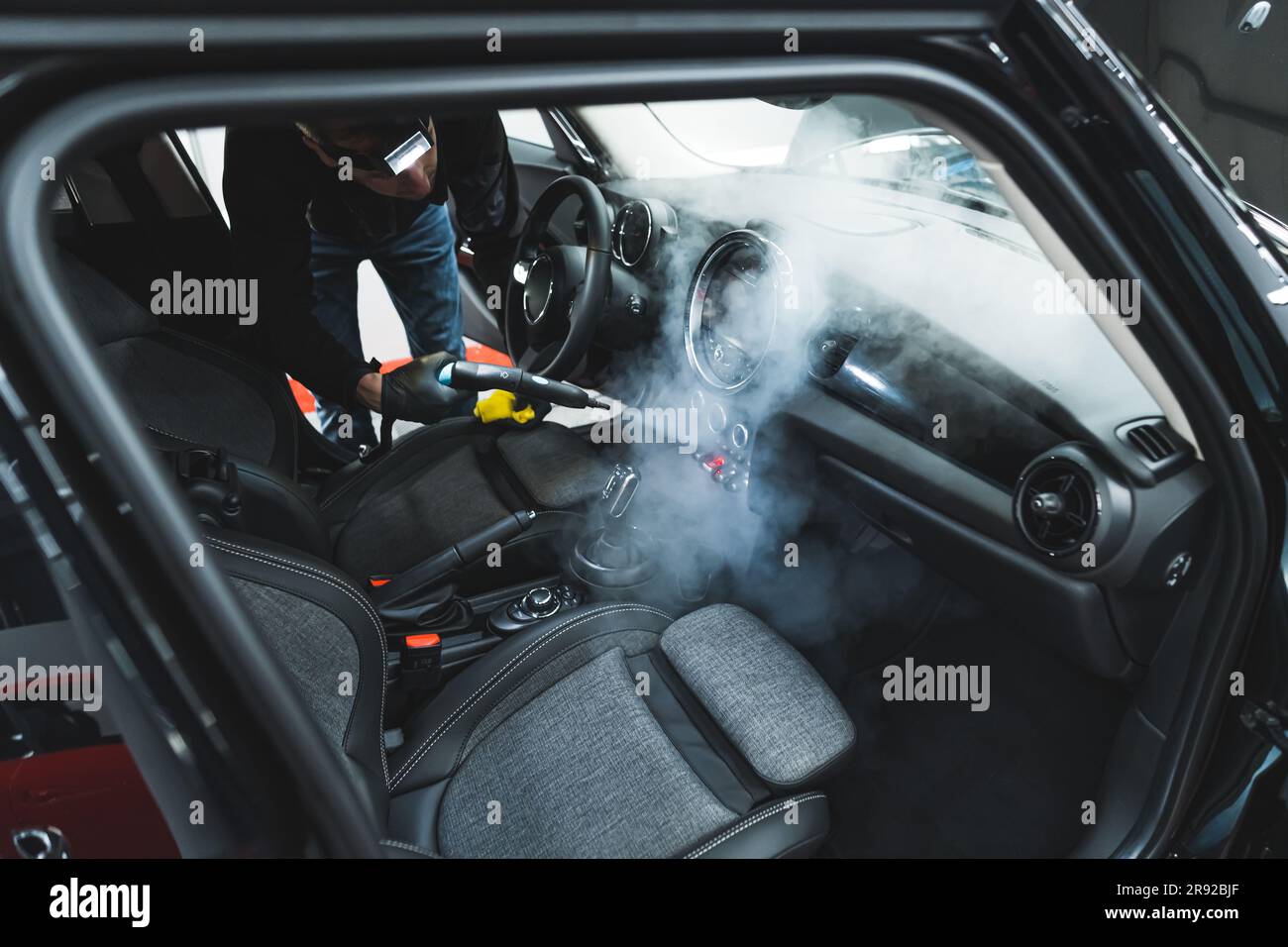 Steam car interior detailing hi-res stock photography and images - Alamy