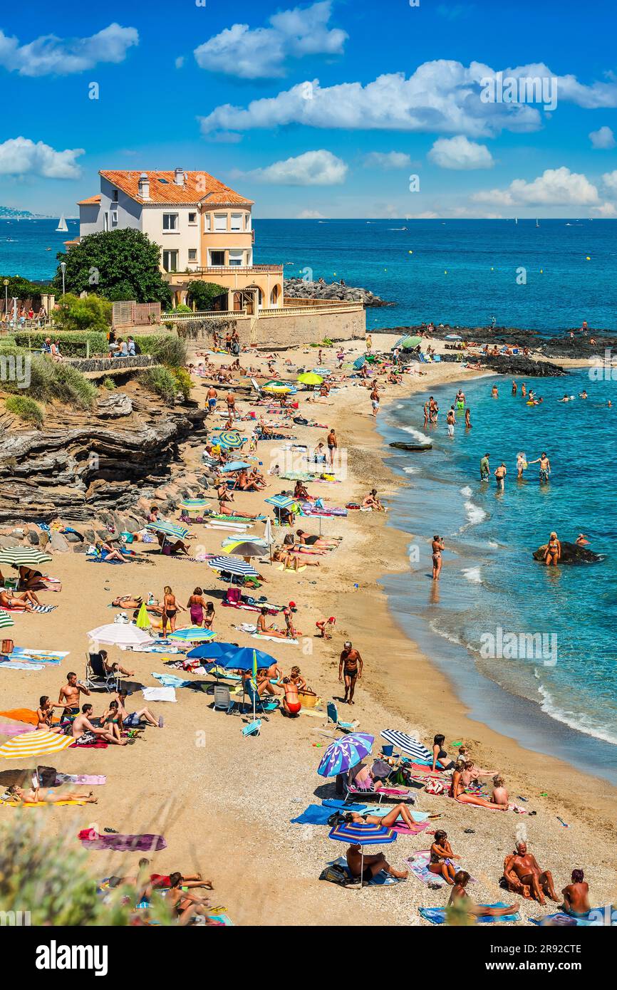 Cap Dagde Beaches France Herault Le Cap D Agde The Beach Stock