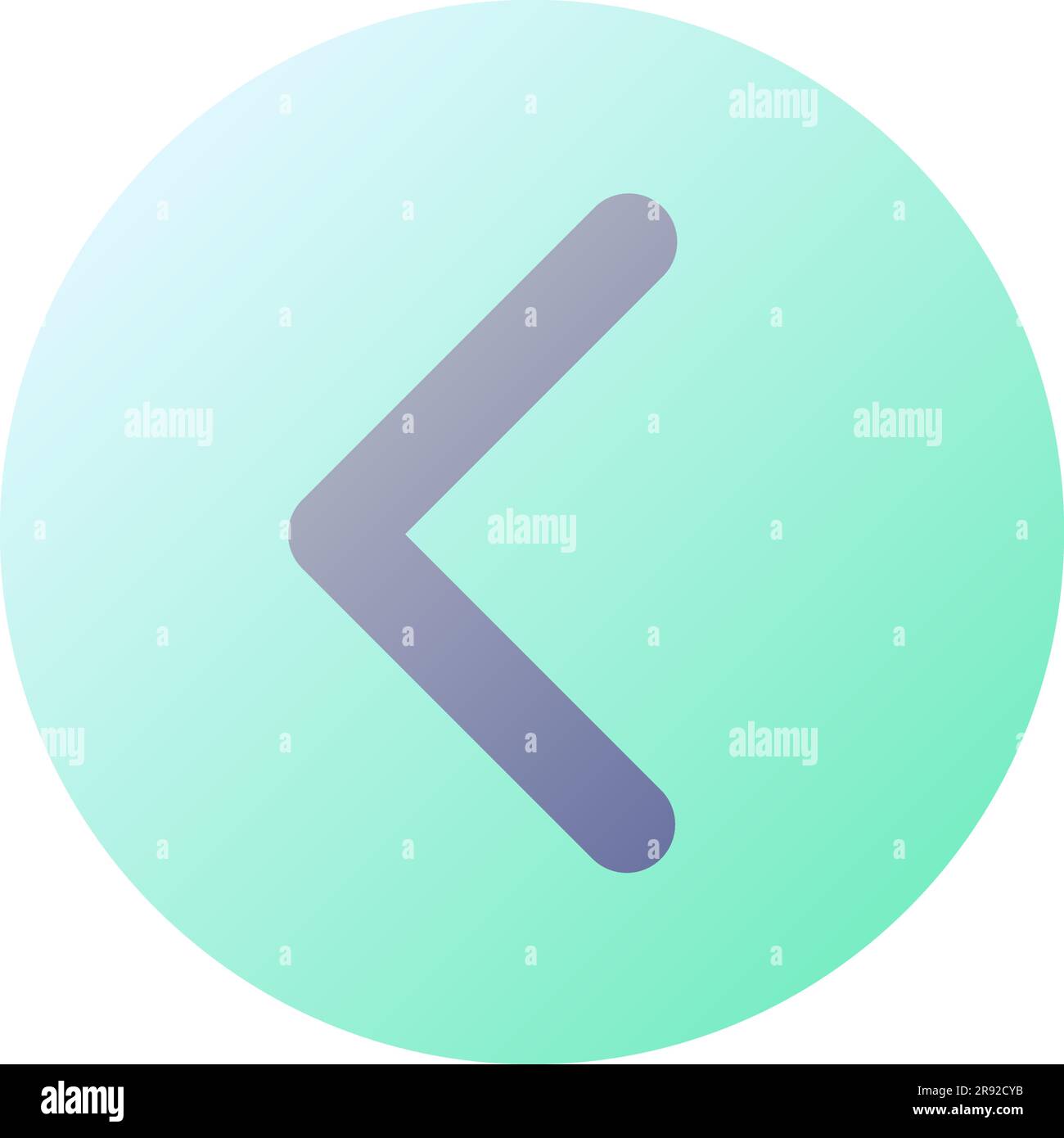 Left direction arrow pixel perfect flat gradient color ui icon Stock Vector
