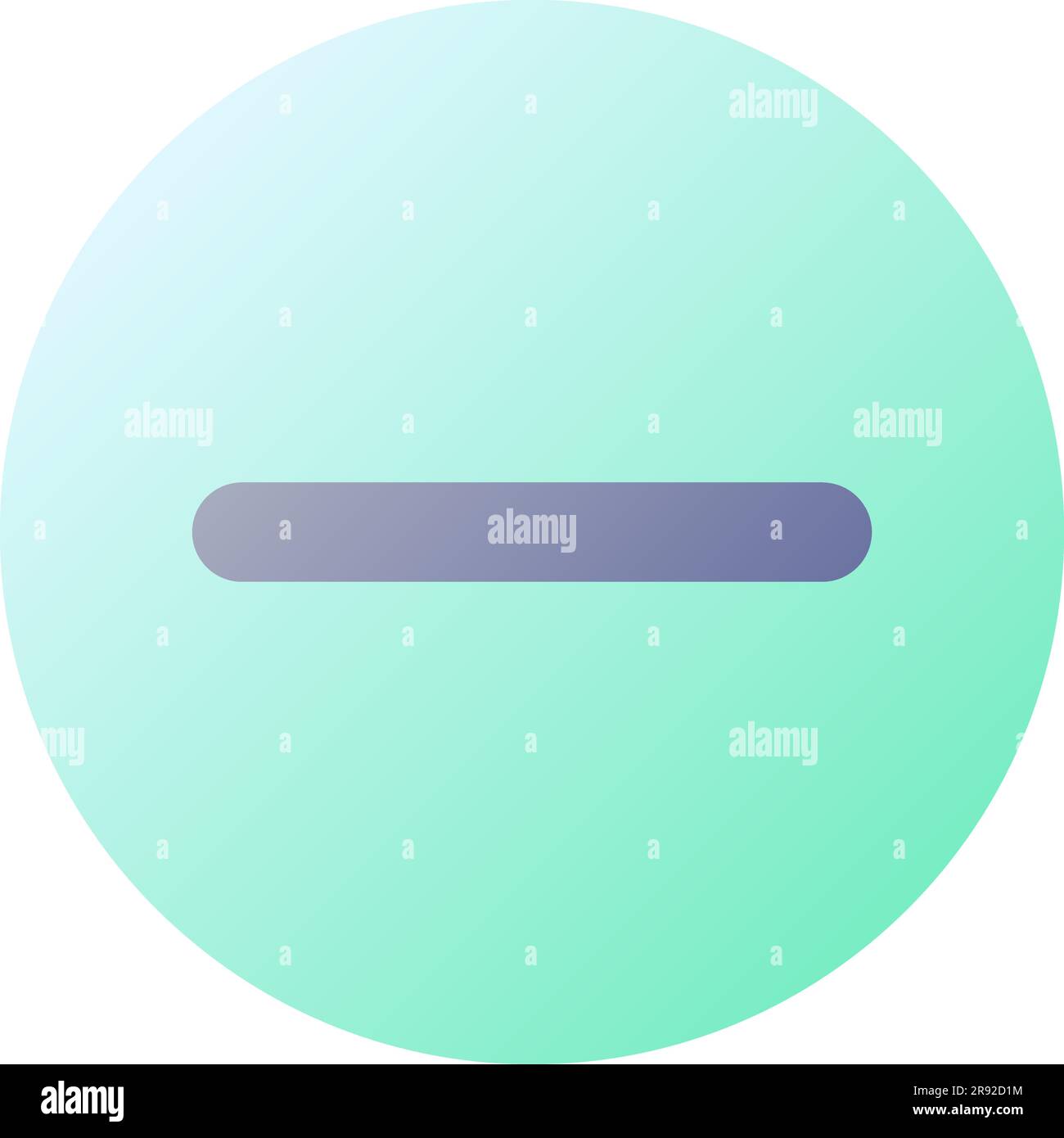 Subtraction button pixel perfect flat gradient color ui icon Stock Vector