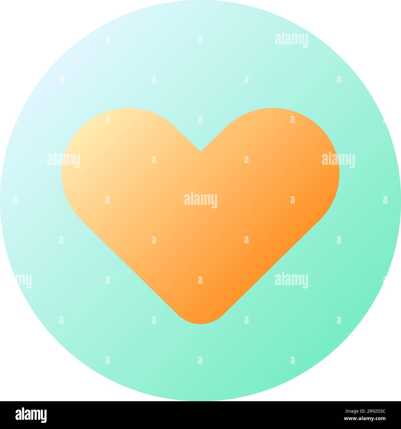 Heart pixel perfect flat gradient color ui icon Stock Vector