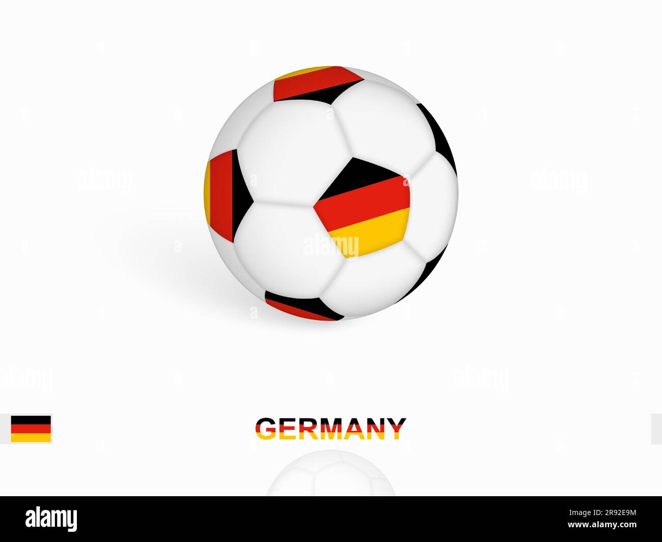 Soccer ball with the Germany flag, football sport equipment. Vector illustration Stock Vector