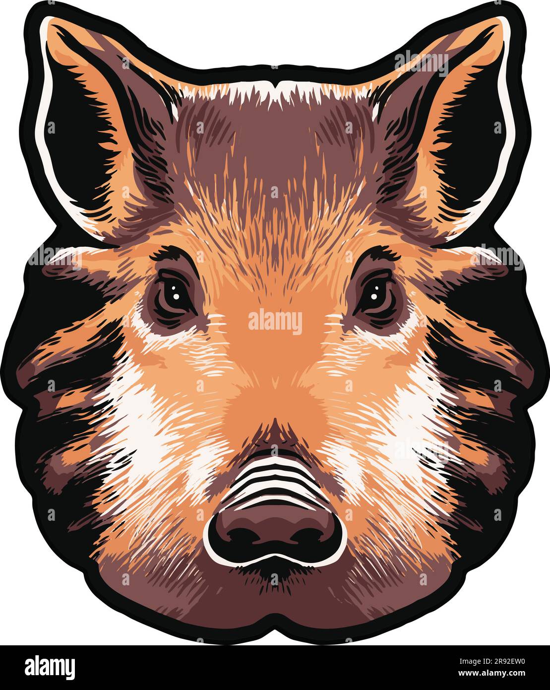 Wild Boar Face Illustration. Wild. Face. Vector Stock Vector Image