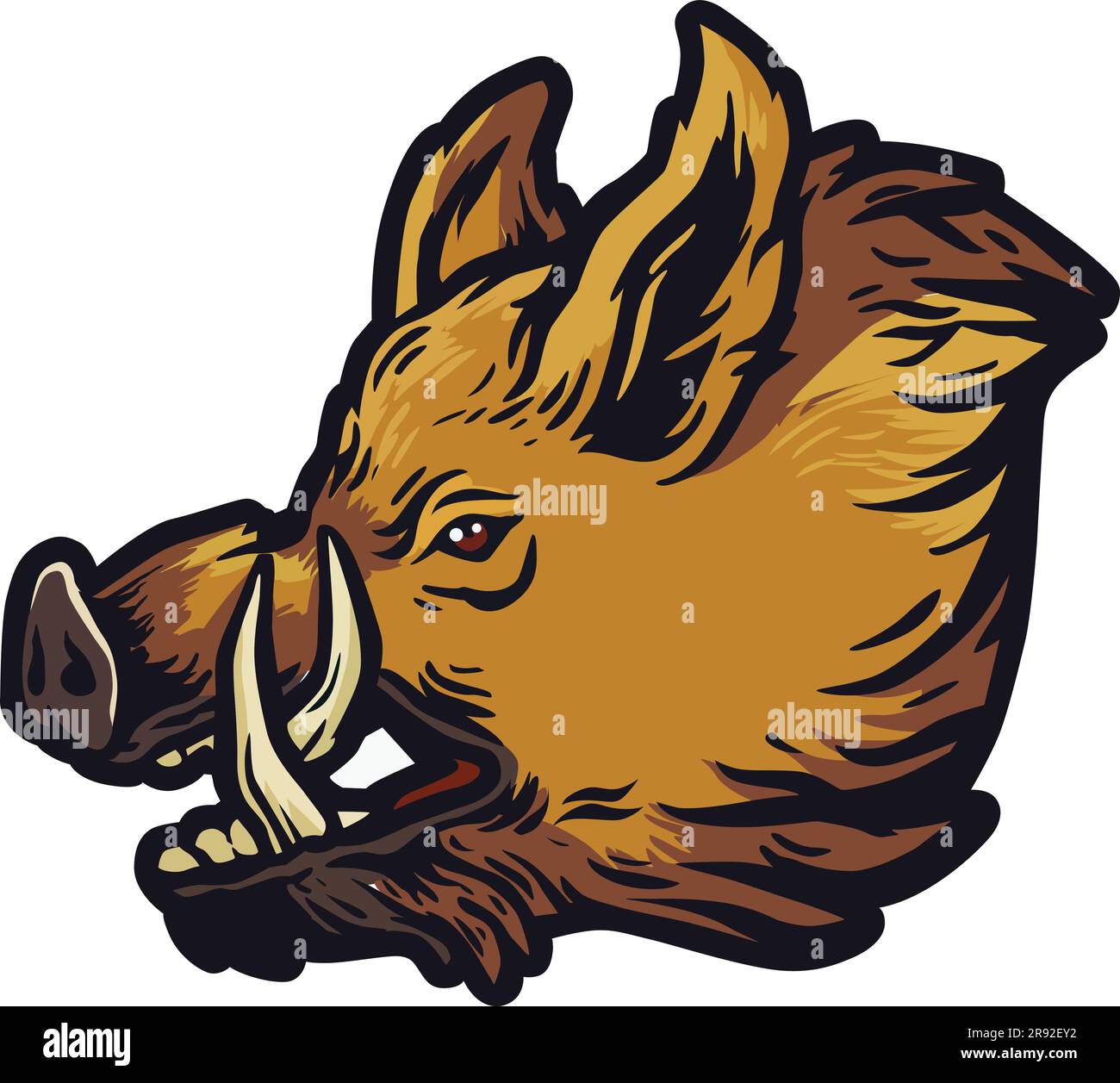 Wild Boar Face Illustration. Wild. Face. Vector Stock Vector Image ...