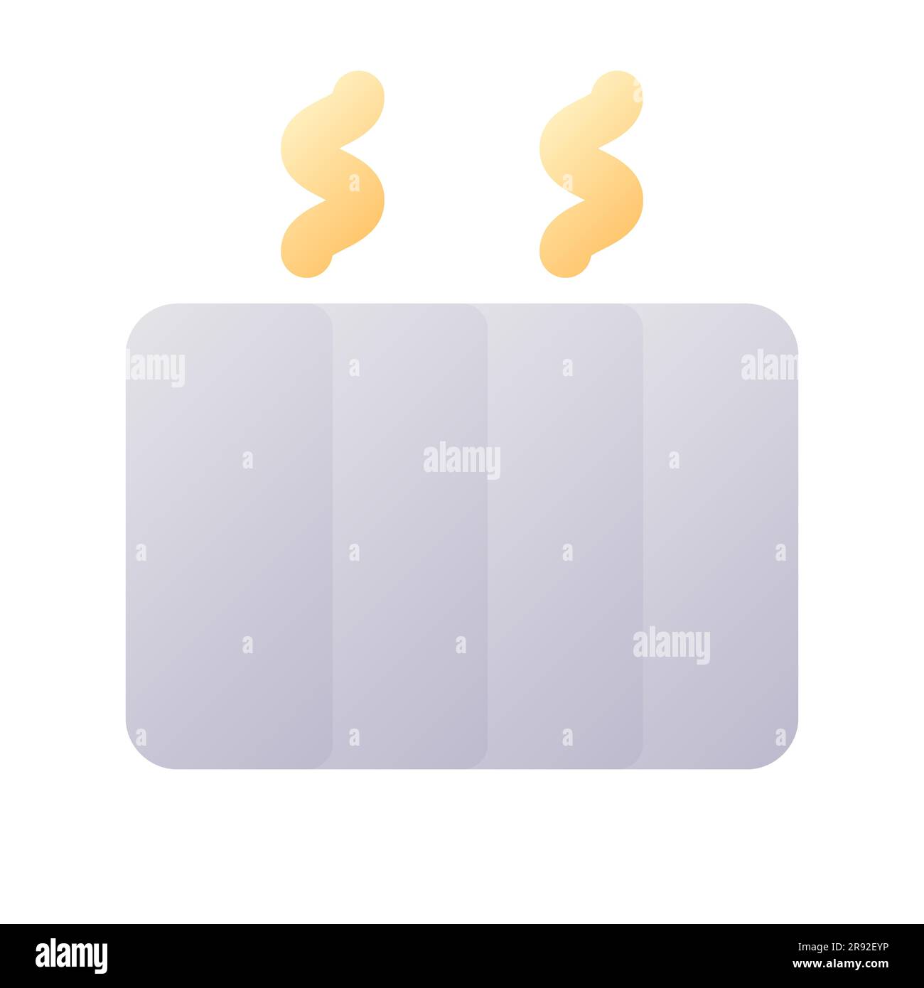 Electric heater pixel perfect flat gradient two-color ui icon Stock Vector