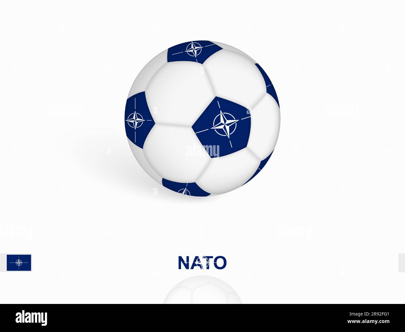 Soccer ball with the Nato flag, football sport equipment. Vector  illustration Stock Vector Image & Art - Alamy