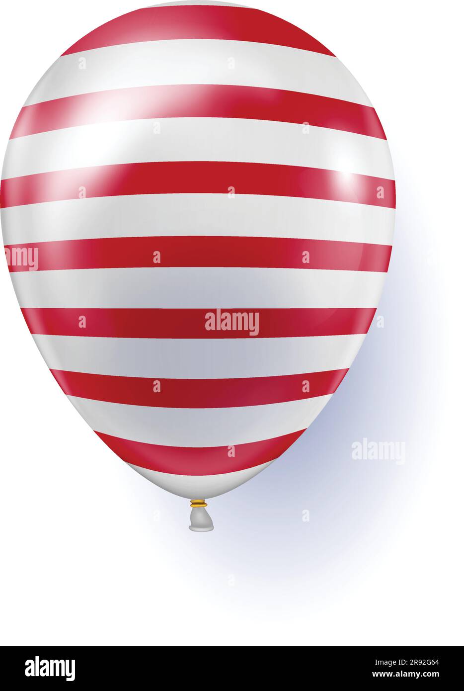 White balloons with red stripes. Stock Vector
