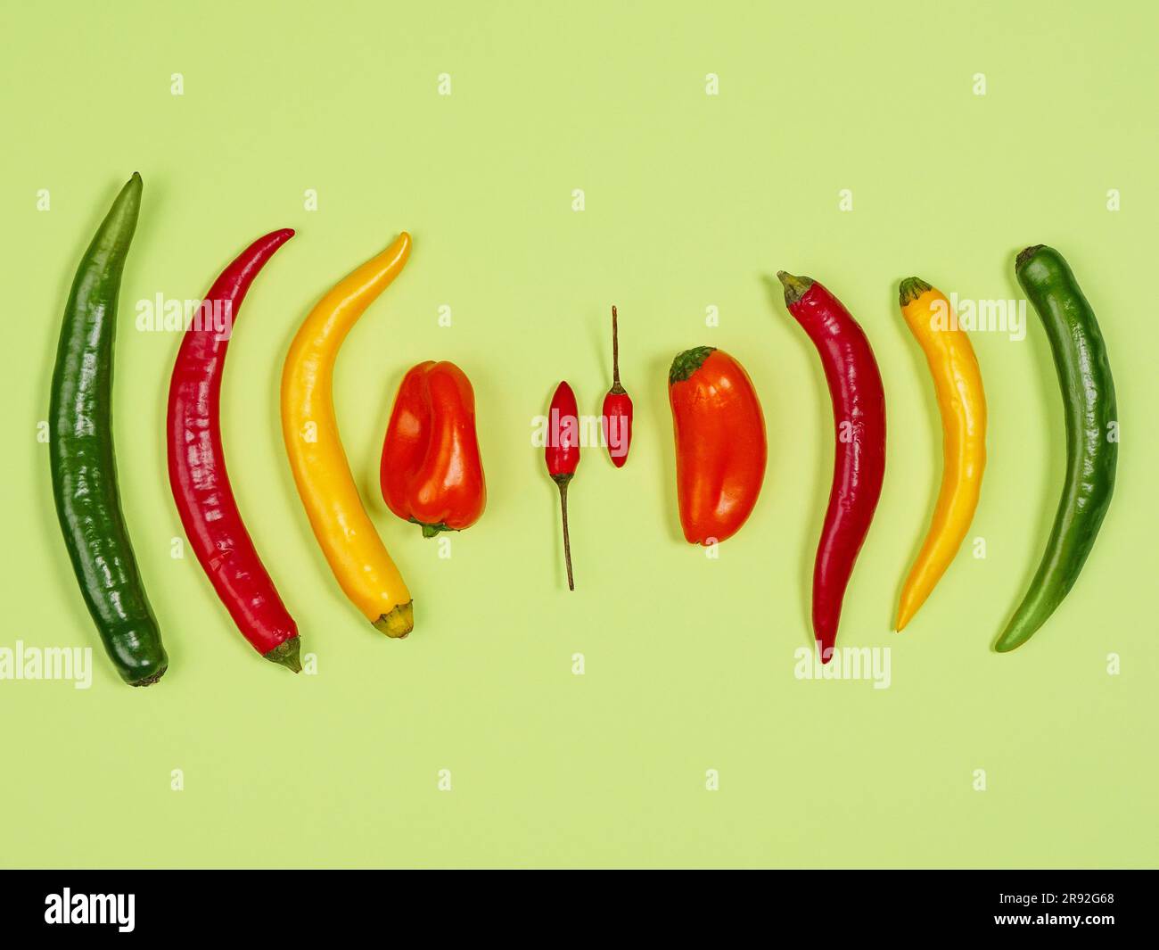 All types of peppers Stock Photo Alamy