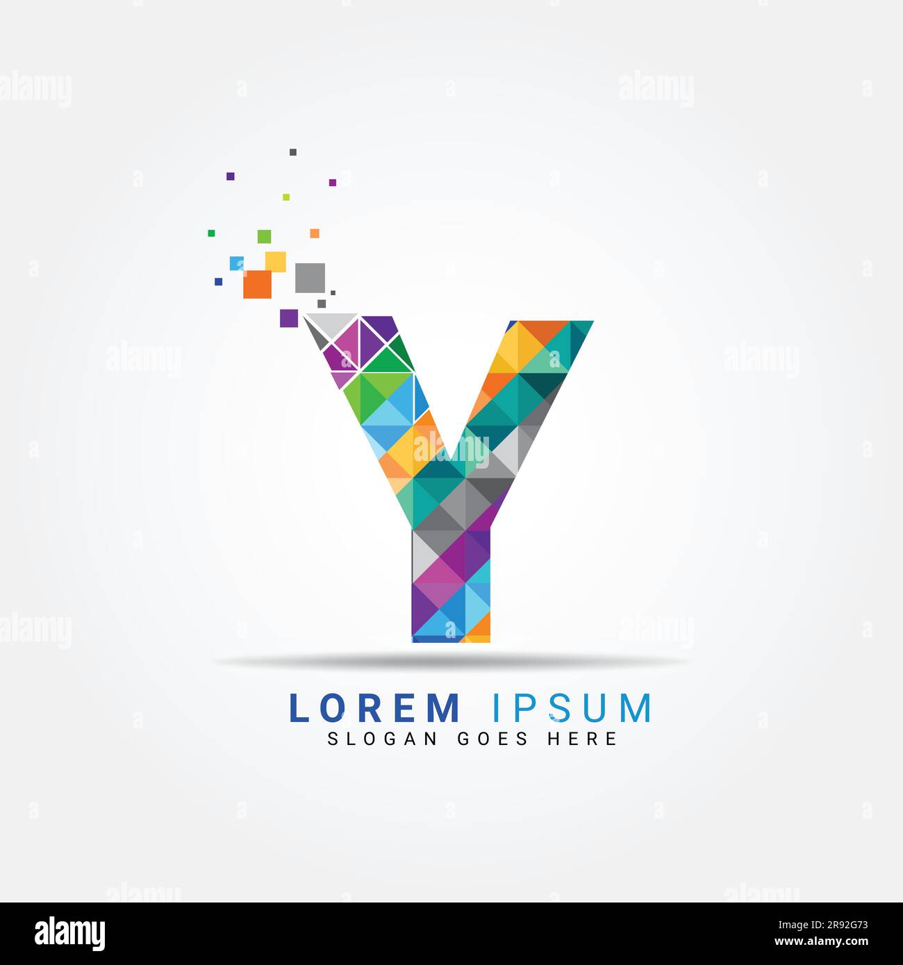 Letter Y Modern geometric logo design with multicolor. Y logo template vector illustration design. Creative modern letters vector icon logo Stock Vector