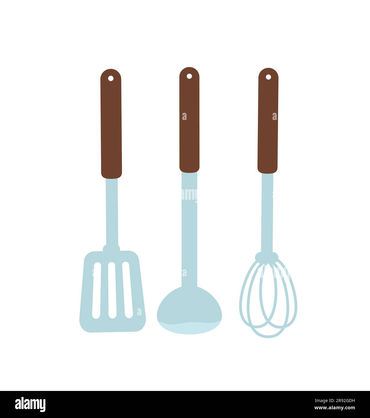 Kitchen mixer and spatula concept Stock Vector