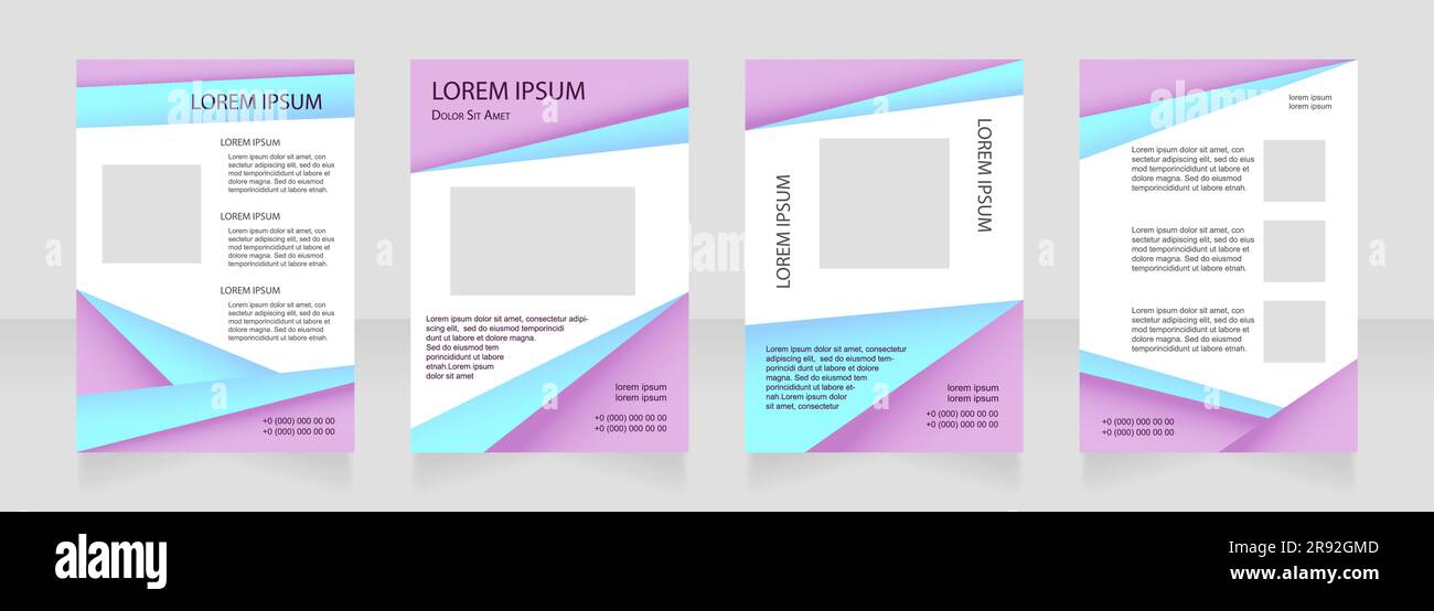 Advertising Program Layout Colourful advertising blank brochure layout design Stock Vector Image ...