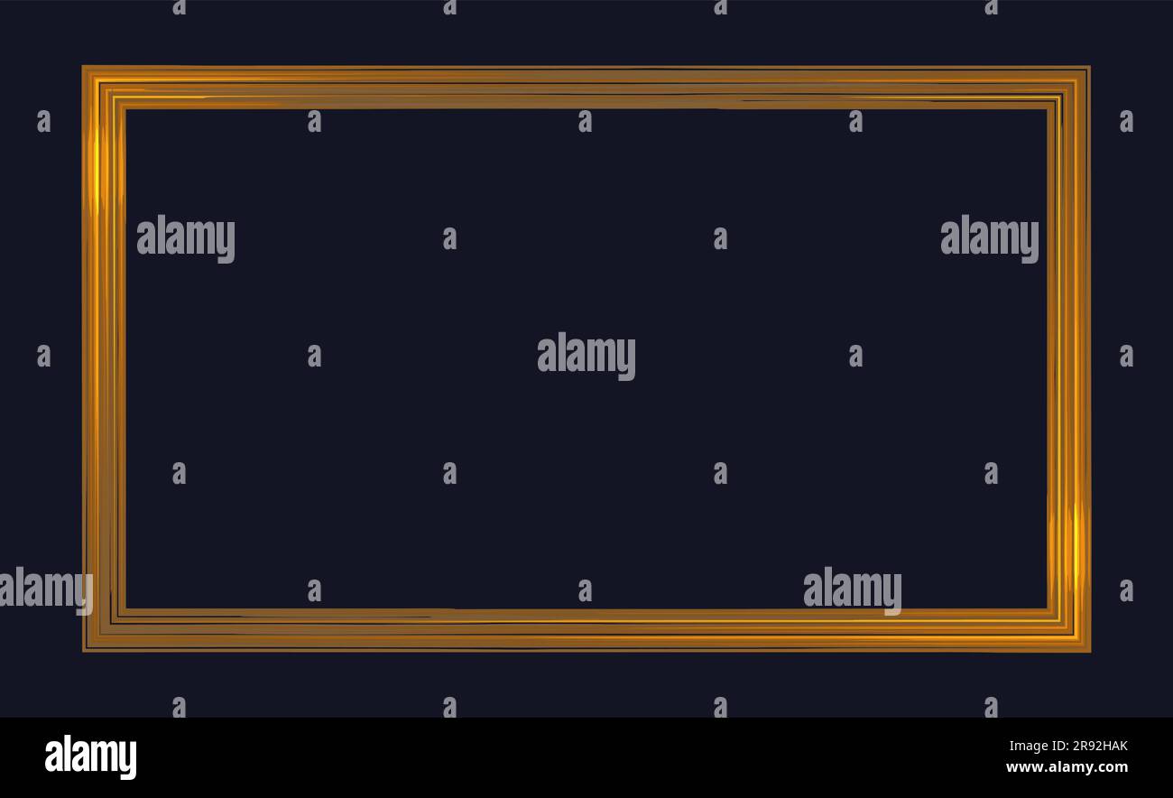 Golden rectangle frame Decorative design element Vertical or horizontal ...