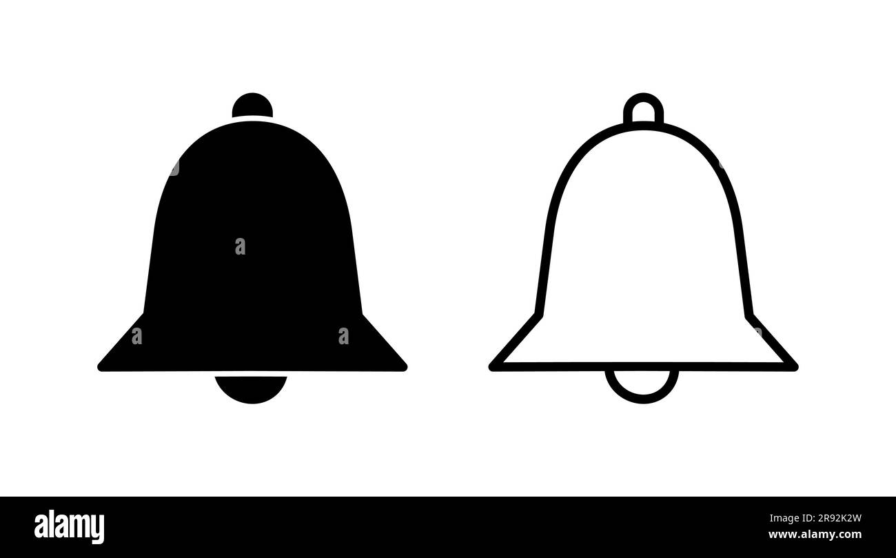 Bell Icon vector in trendy flat style isolated. Notification symbol web ...