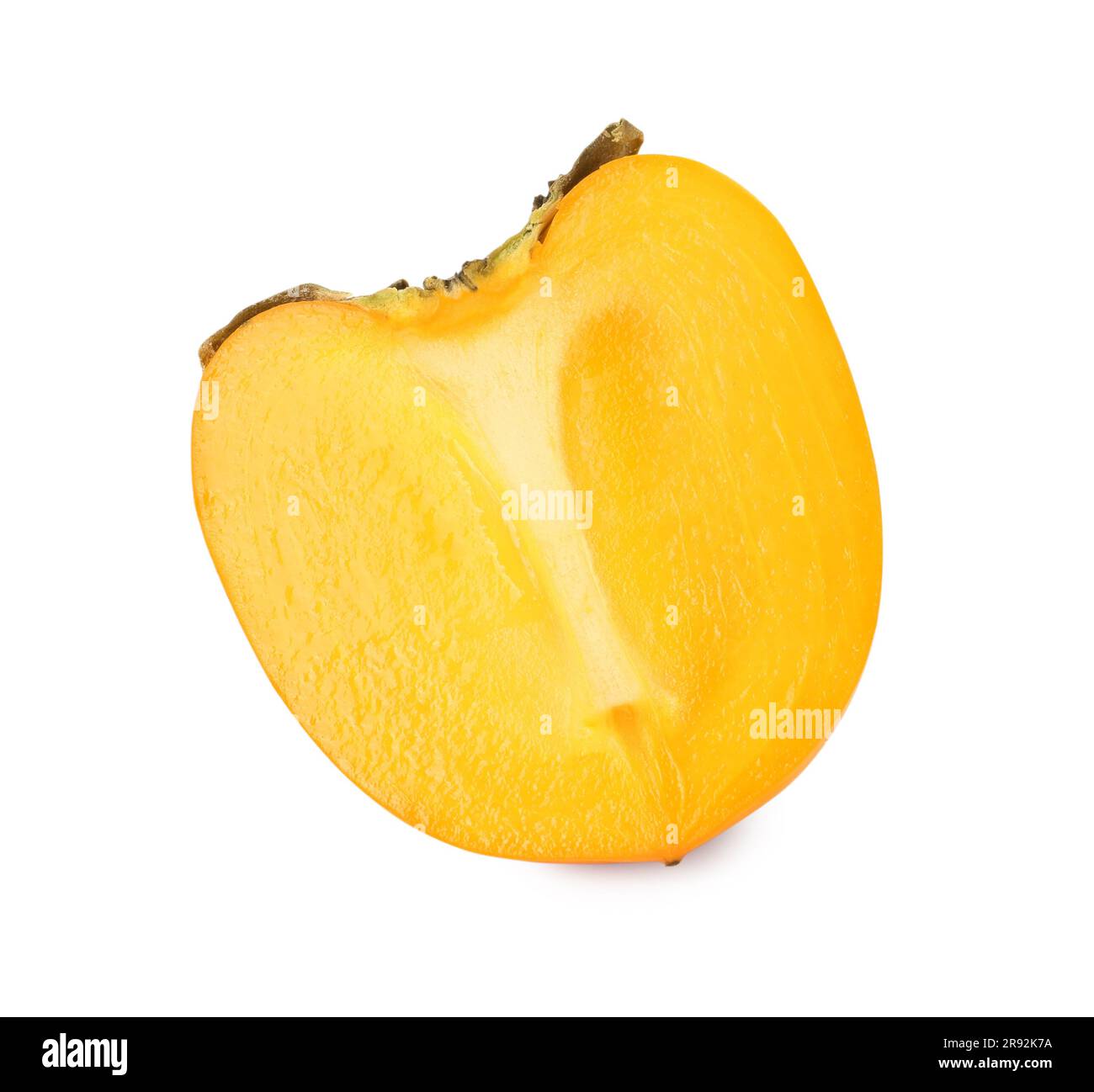 Half of delicious ripe juicy persimmon isolated on white Stock Photo ...