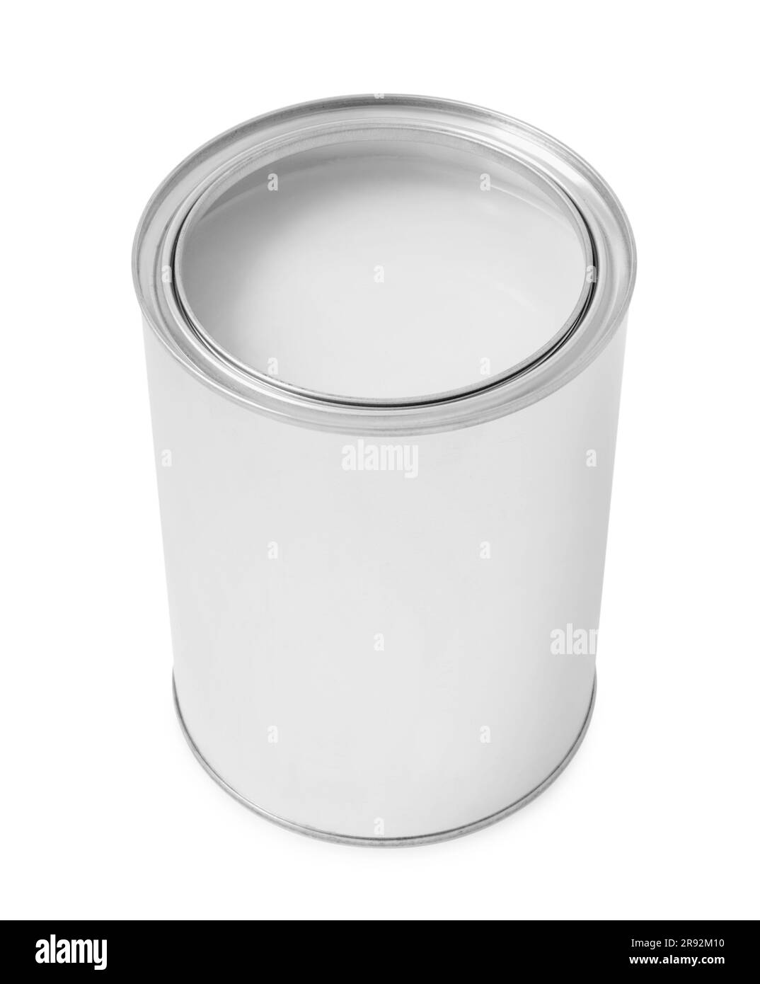 One can of paint on white background Stock Photo Alamy