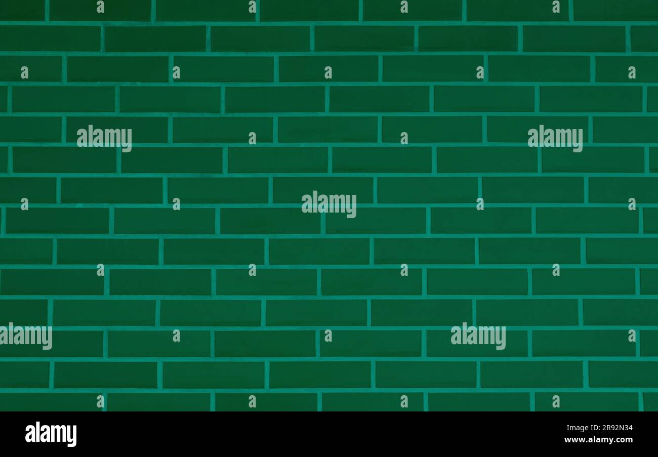 Texture of bright green brick wall as background Stock Photo - Alamy