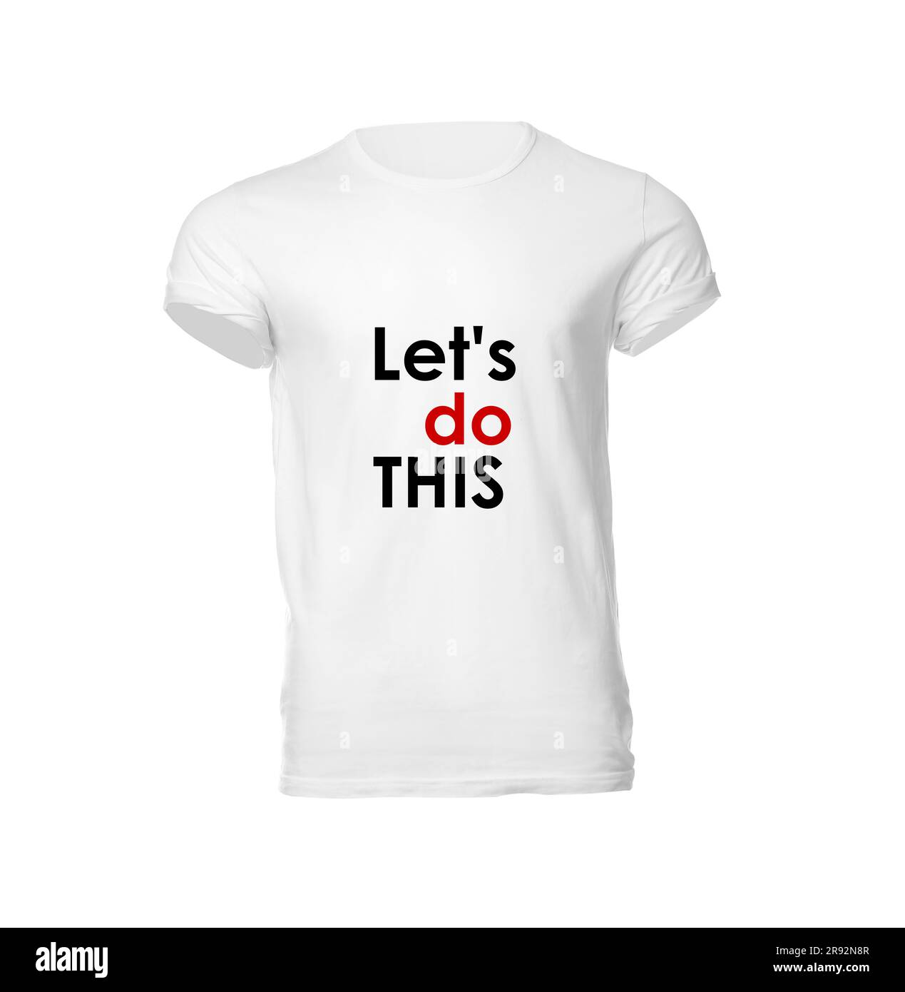 Motivational phrase. Stylish men's tshirt with text Let's Do This
