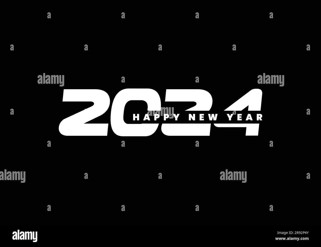 Big Set of 2024 Happy New Year Logo Vector Template Design 2024 New