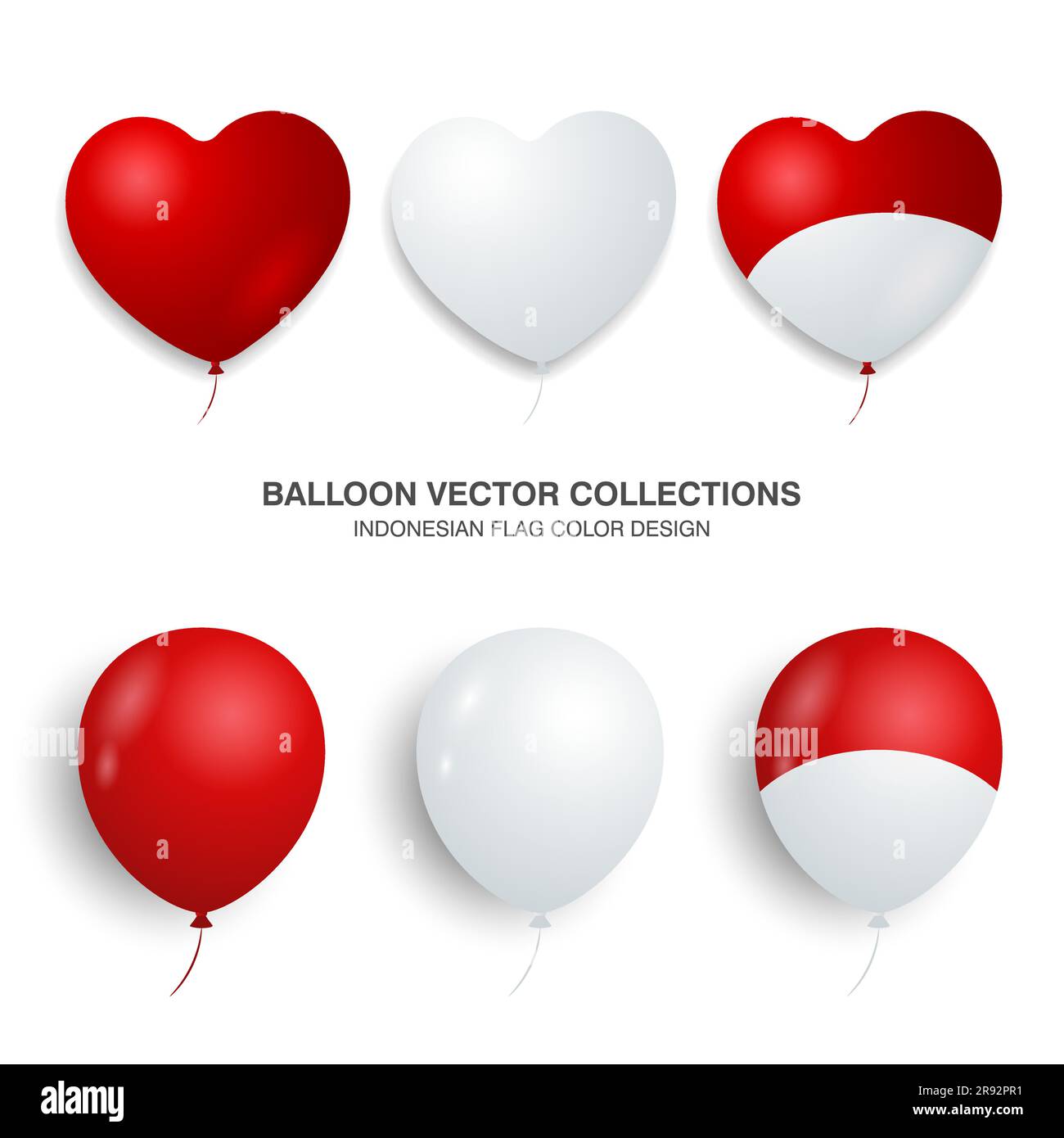 Balloon Collections with indonesia flag color design, suitable for ...