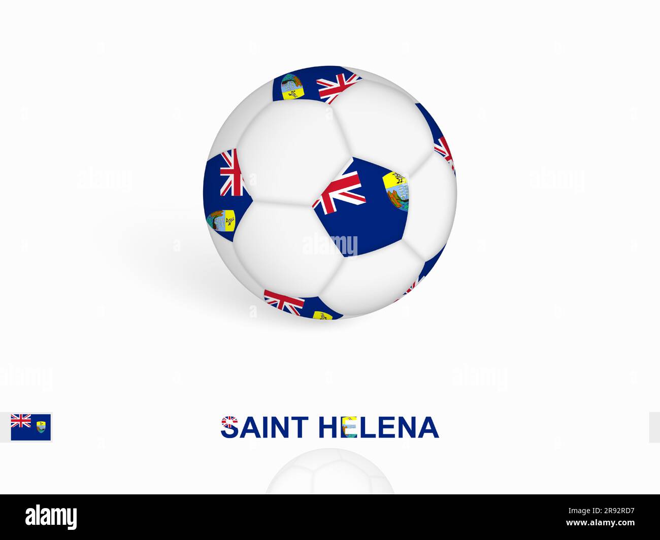 Soccer Ball With The Saint Helena Flag Football Sport Equipment Vector Illustration Stock 