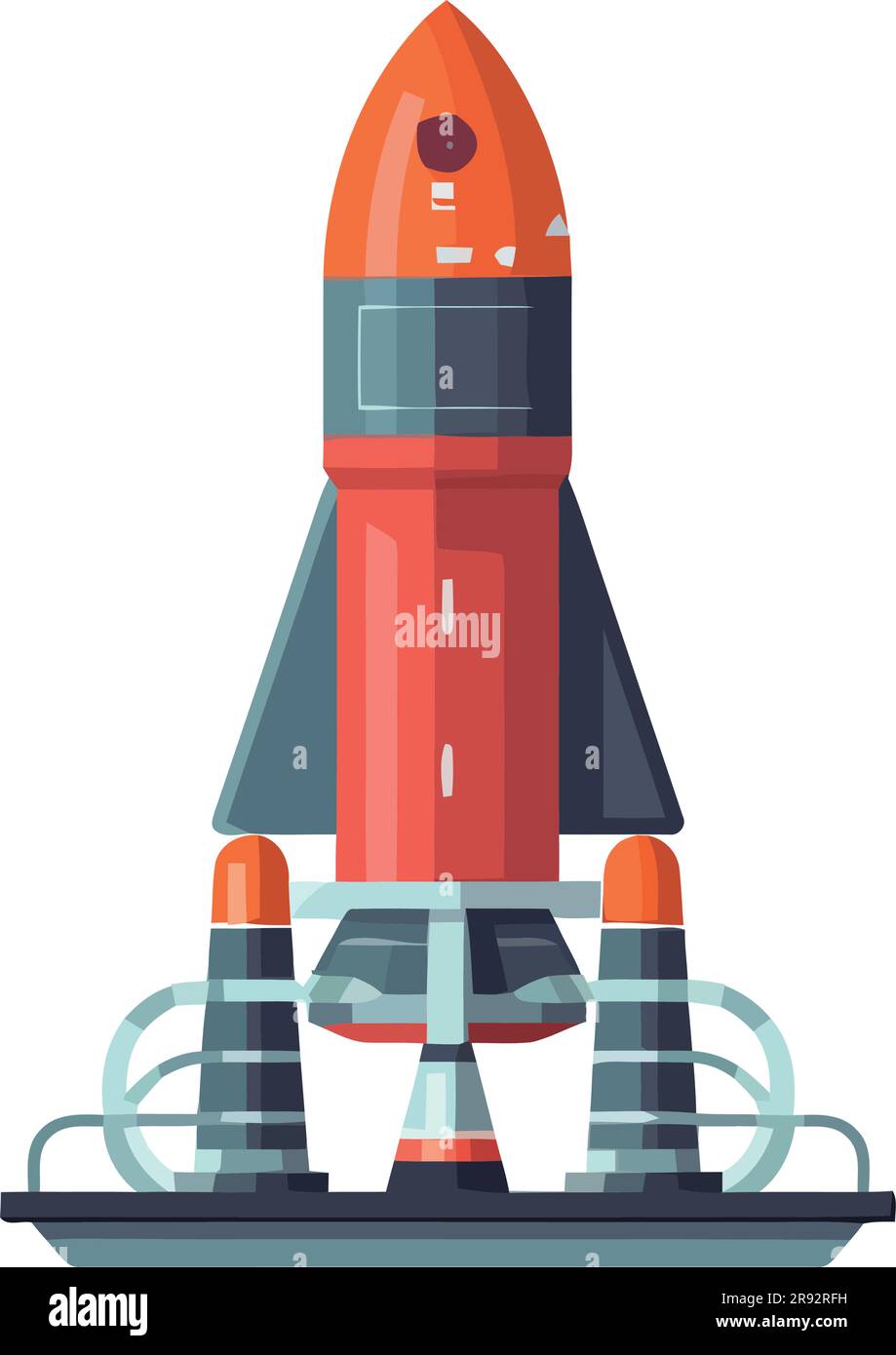 Flying spaceship launches into space Stock Vector Image & Art - Alamy