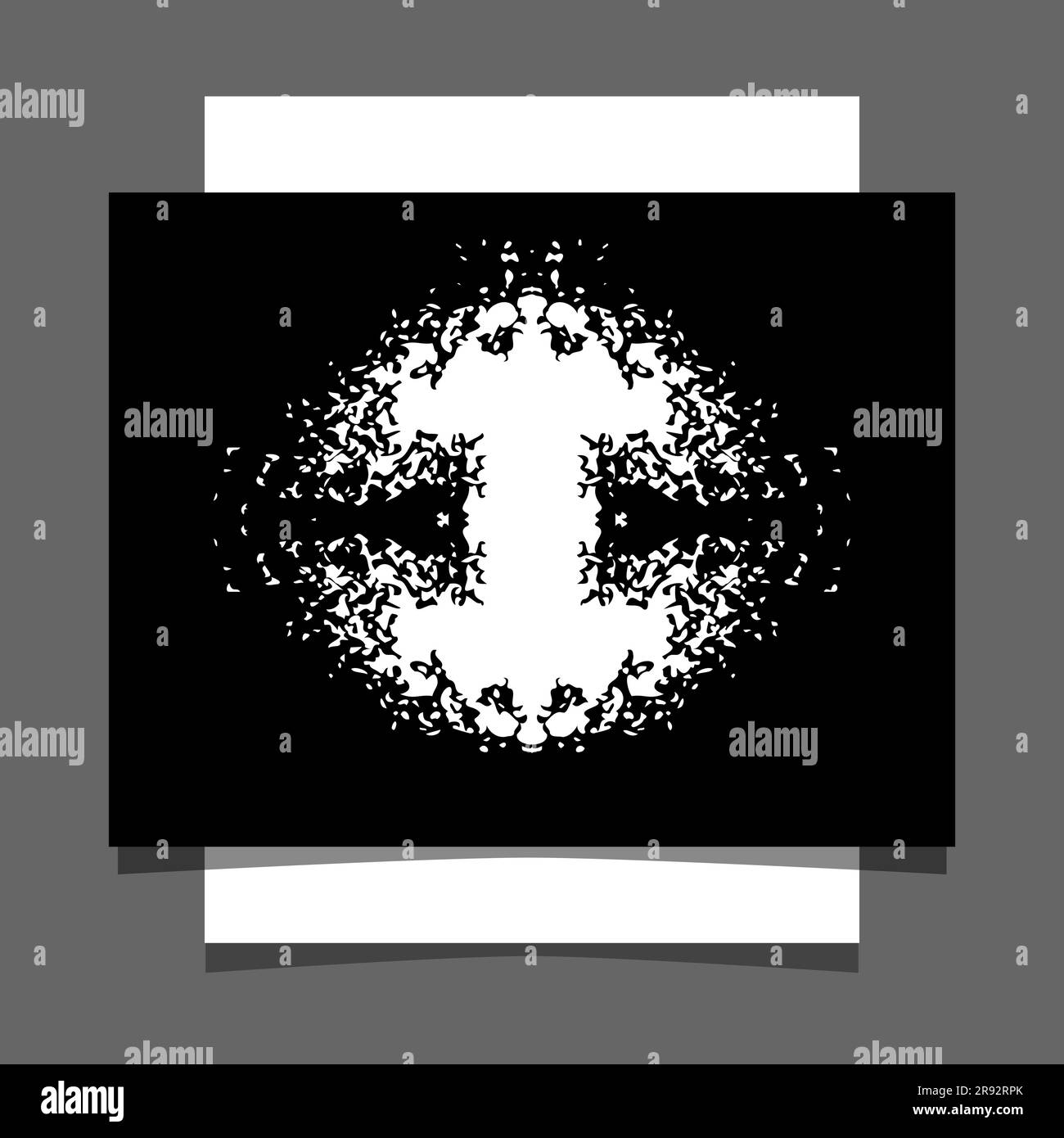 Black and white abstract print Optical illusion vector illustration ...