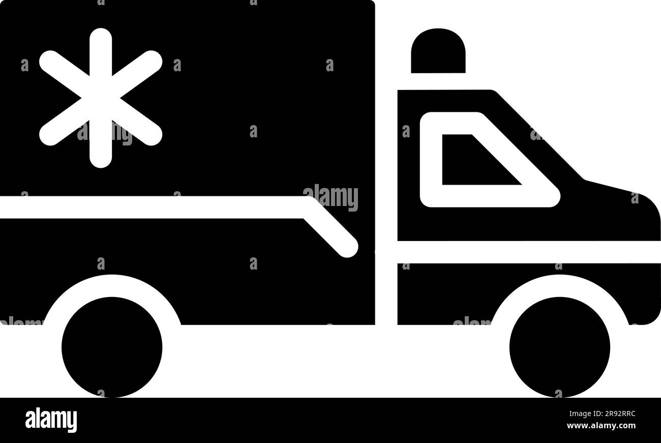 Ambulance vehicle black glyph icon Stock Vector Image & Art - Alamy
