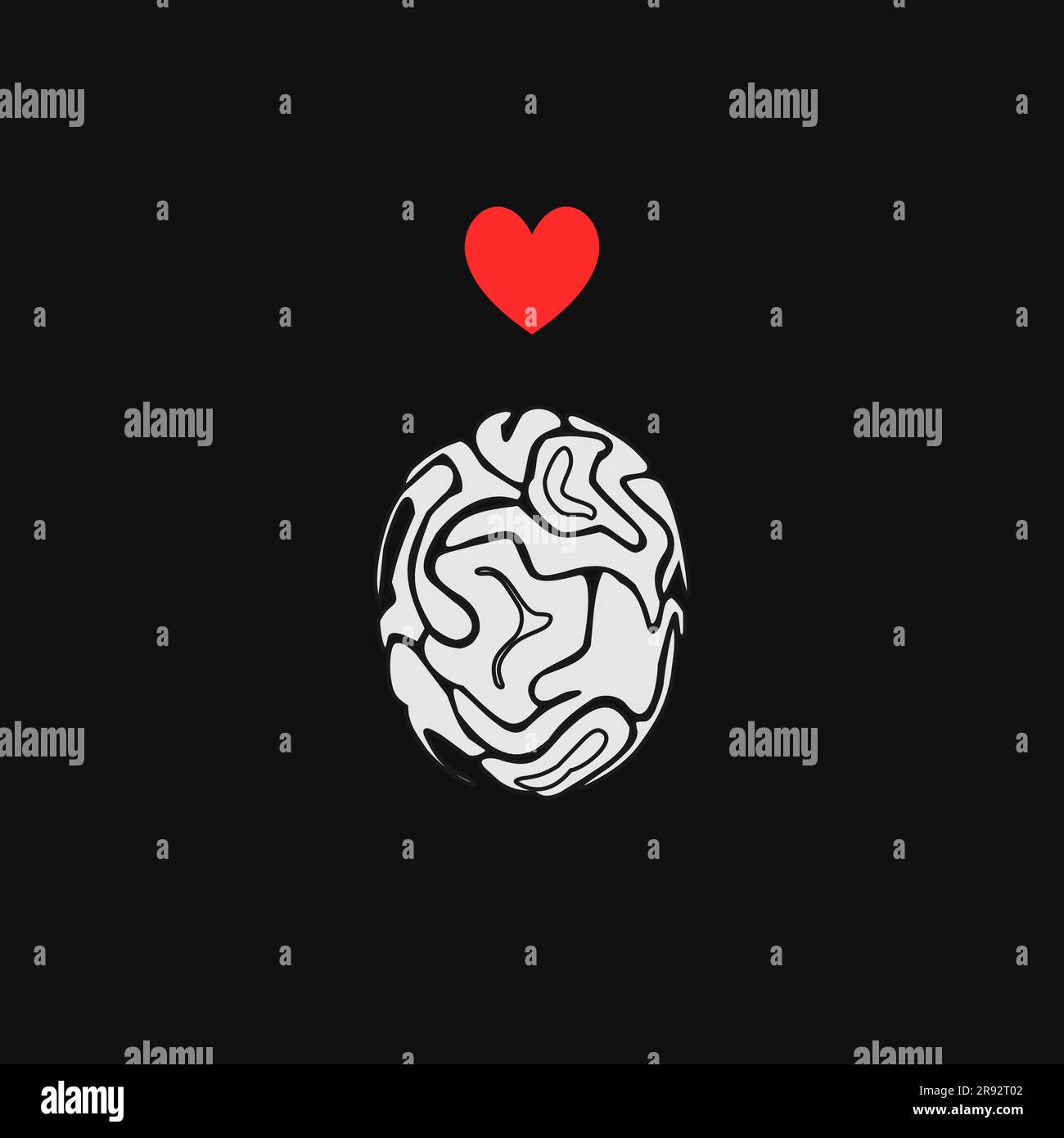 Human Brain. World mental health day concept. Mental Health Awareness 