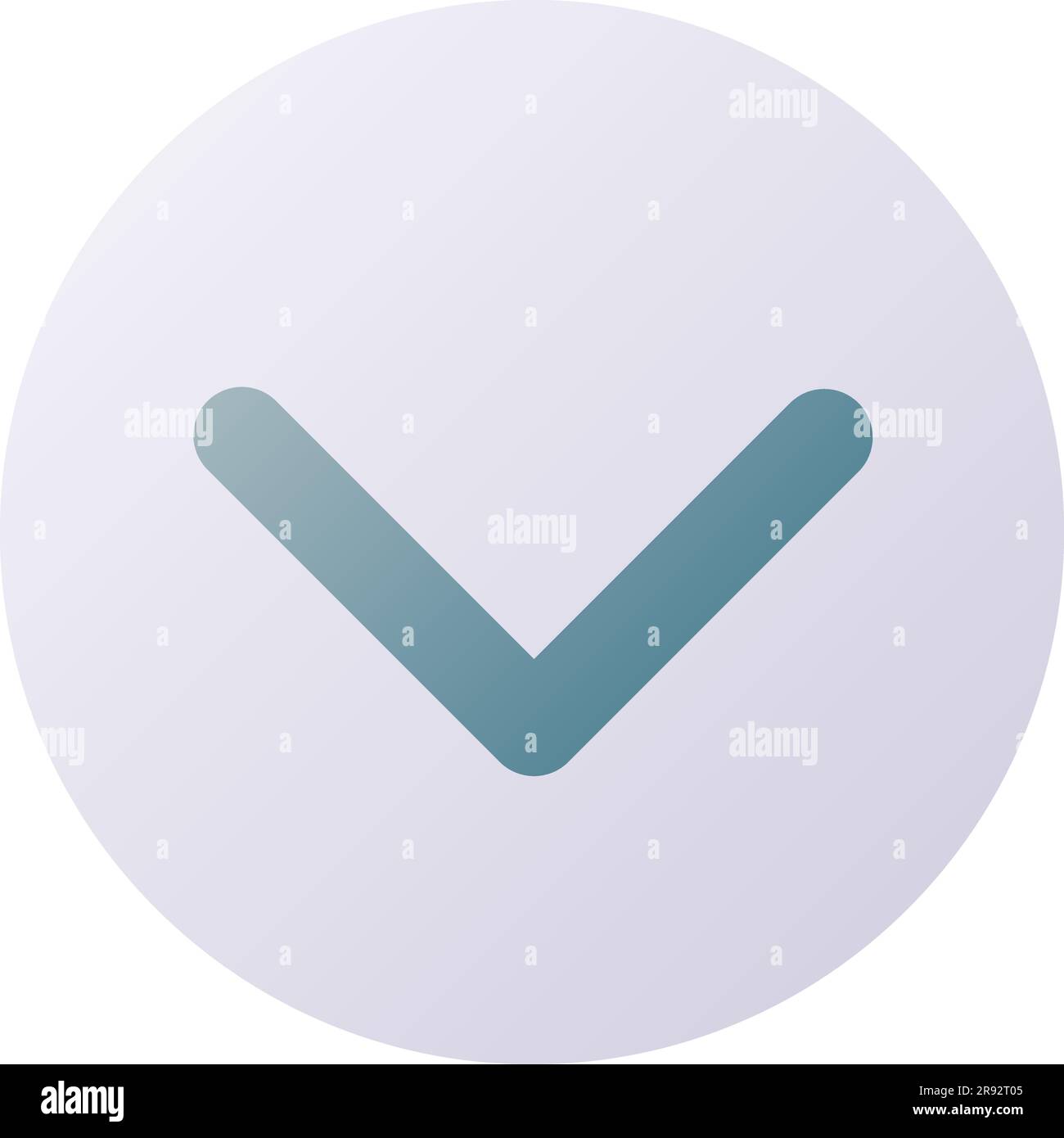 Downward direction button pixel perfect flat gradient two-color ui icon Stock Vector