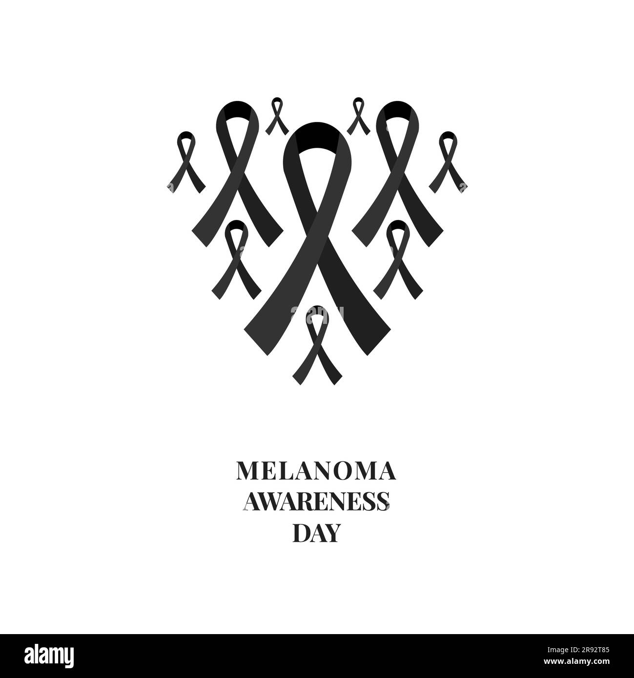 Melanoma awareness ribbon, conceptual illustration Stock Photo Alamy