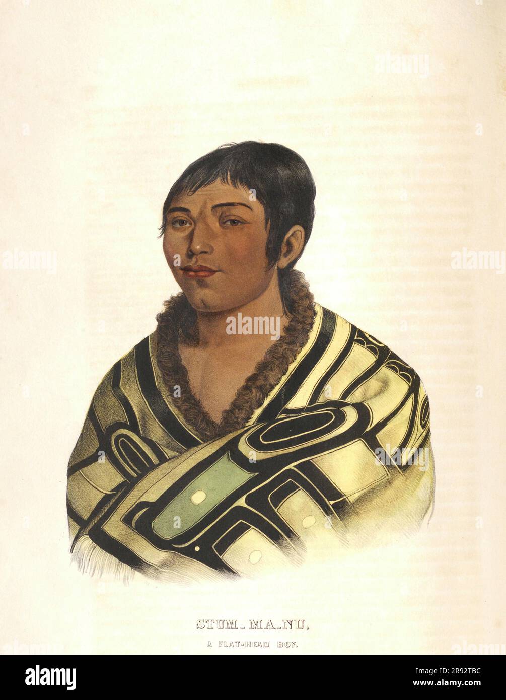Chinook boy, illustration Stock Photo