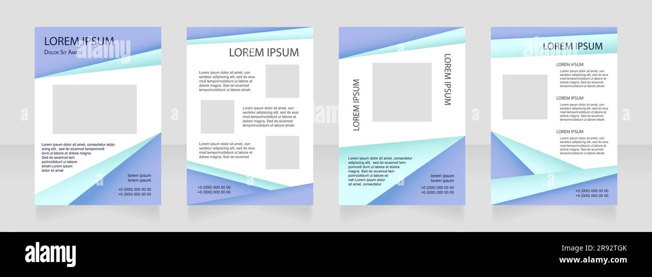Blue modern blank brochure layout design Stock Vector Image & Art - Alamy