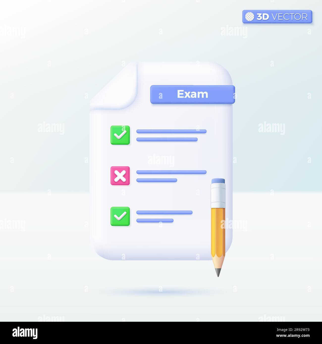 Exam paper Stock Vector Images - Alamy